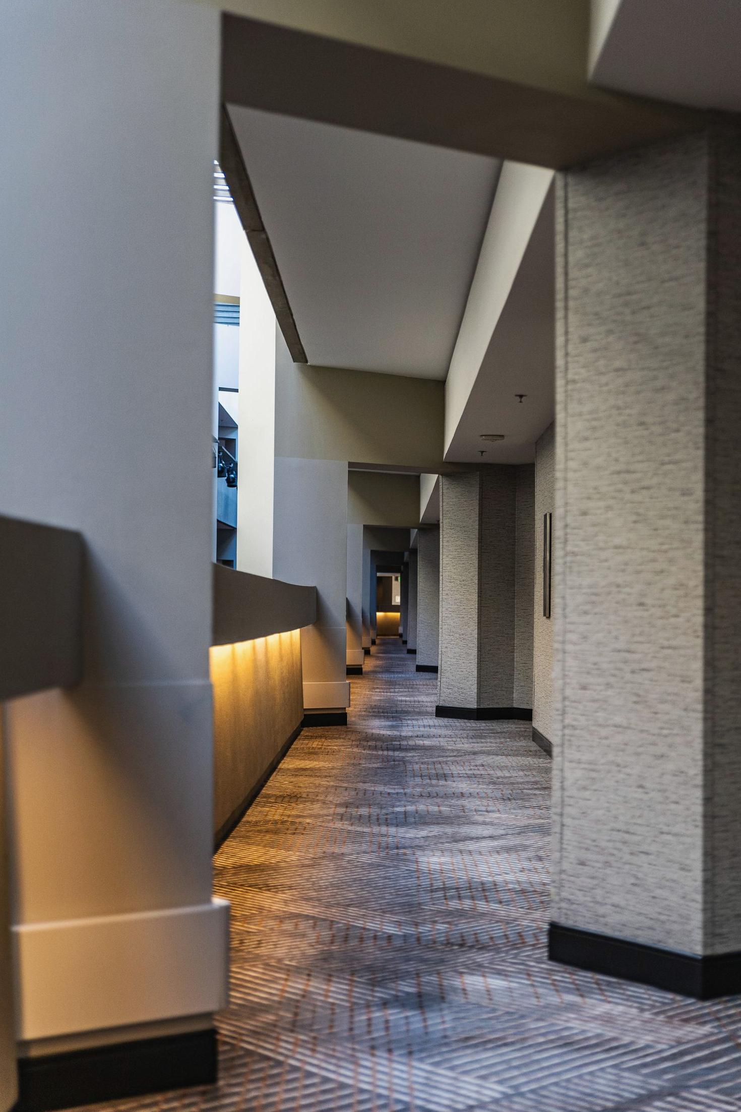 Sleek geometric hallway